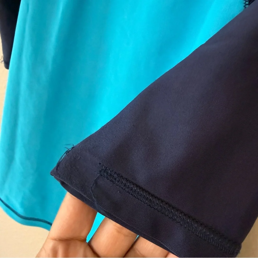 Cherokee Bright Turquoise & Navy Kids Rash Guard 8/10 - Picture 2 of 4